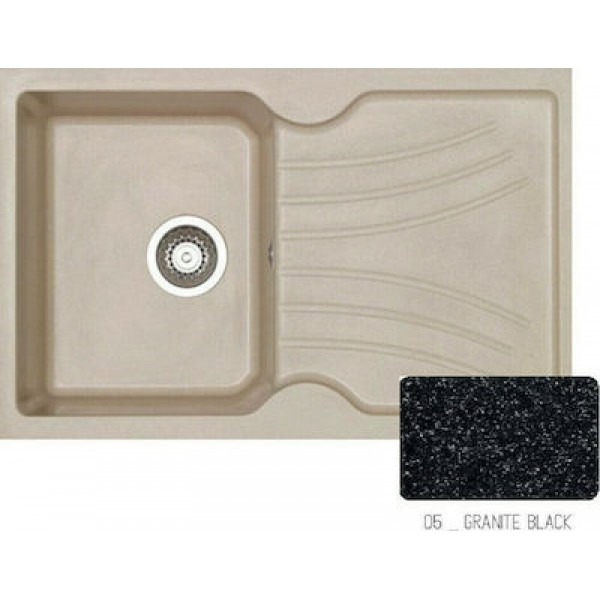 Sanitec Libra 327 (78x50cm) - Granite Black
