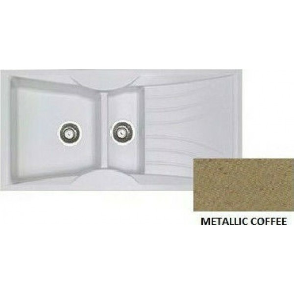 SANITEC Libra 329 (104x51cm) - Metallic Coffee
