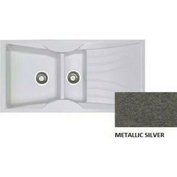 SANITEC Libra 329 (104x51cm) - Metallic Silver