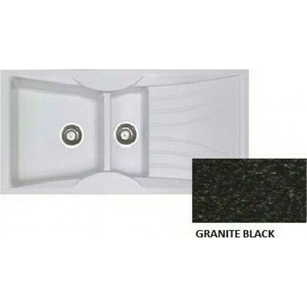 SANITEC Libra 329 (104x51cm) - Granite Black
