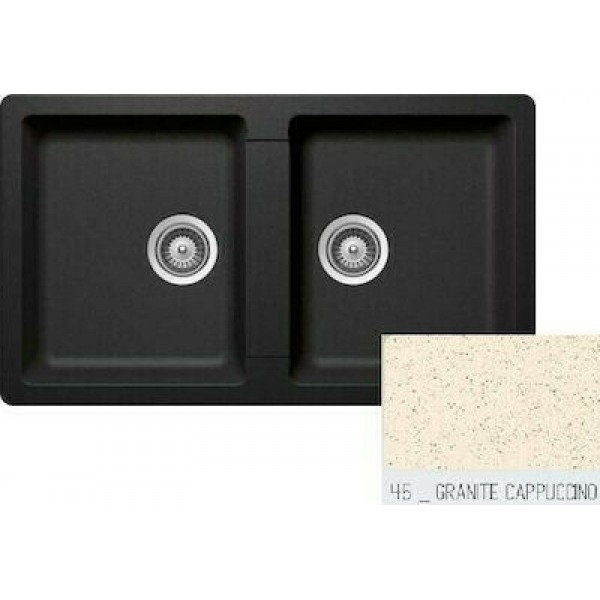 SANITEC Classic 334 (84x50cm) - Granite Cappuccino