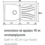 SANITEC Classic 337 (86x50cm) - White