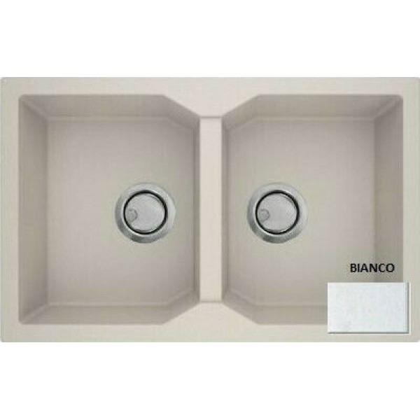 Sanitec Ultra Granite 818 (86x50cm) - Bianco
