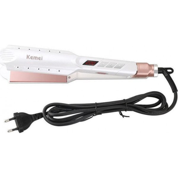 Kemei KM-8852 Ισιωτική Μαλλιών με Κεραμικές Πλάκες και Τεχνολογία Τουρμαλίνης