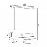 Aca DCR21LEDP60B Φωτιστικό Οροφής Led Μαύρο Linea