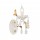 Aca DL9341WWG Επίτοιχο Φωτιστικό Απλίκα Λευκό/Χρυσό Με Κρύσταλλα Sardinia