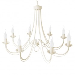 Aca DLA0438 Φωτιστικό Οροφής Πολυέλαιος Λευκό Palmyra