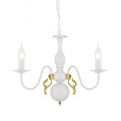 Aca DLA12003P Φωτιστικό Οροφής Πολυέλαιος Λευκό Velvet