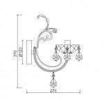 Aca DLA12151W Φωτιστικό Επίτοιχο Απλίκα Ορειχάλκινο Faberge