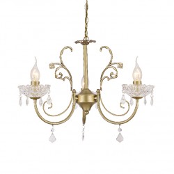 Aca DLA12153P Φωτιστικό Οροφής Πολυέλαιος Ορειχάλκινο/Διάφανο Faberge