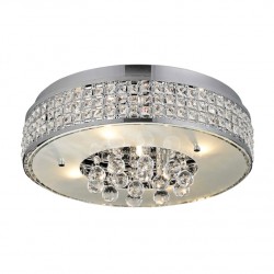 Aca DLA6195G Πλαφονιέρα Ασημί Etna