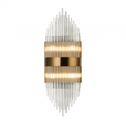 Aca EG1844W54AB Φωτιστικό Επίτοιχο Απλίκα Διάφανο/Χρυσό Dynasty