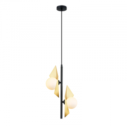 Aca HL42592P25BG Φωτιστικό Οροφής Χρυσό/Μαύρο Polygon