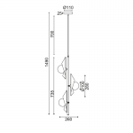 Aca HL42593P26BG Φωτιστικό Οροφής Χρυσό Polygon