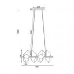 Aca HL42594P68BG Φωτιστικό Οροφής Χρυσό Polygon