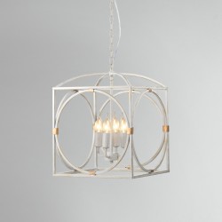 Aca AD80264 Φωτιστικό Οροφής Λευκό Αντικέ Frida