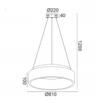 Aca BR81LEDP45BK Φωτιστικό Οροφής Led Μαύρο Apollo