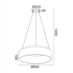 Aca BR81LEDP60WH Φωτιστικό Οροφής Led Λευκό Apollo