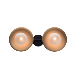 Aca HL4322W47BB Φωτιστικό Επίτοιχο Απλίκα Ορειχάλκινο/Μαύρο Layla