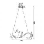 Aca HM91LEDP64BK Φωτιστικό Οροφής Led Μαύρο Cleo