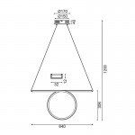 Aca HM98LEDP64BR Φωτιστικό Οροφής Led Ορειχάλκινο Zero