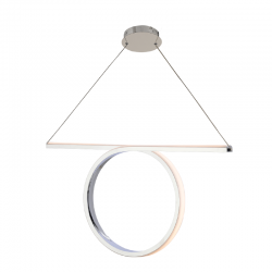 Aca HM98LEDP64CH Φωτιστικό Οροφής Led Χρώμιο Zero