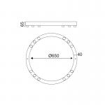 Aca JNAC36LED65BK Πλαφονιέρα Led Μαύρη Magneto