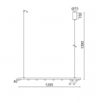 Aca JNCP30LED120WH Φωτιστικό Οροφής Led Λευκό Magneto