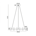 Aca JNDP32LED52GD Φωτιστικό Οροφής Led Χρυσό Ionian