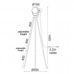 Aca ML306131FBK Επιδαπέδιο Φωτιστικό Μαύρο Harley