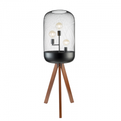 Aca TF503F130BK Επιδαπέδιο Φωτιστικό Μαύρο Parot