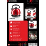 Haeger EK 22R-021A Red Cherry Βραστήρας Νερού 2200W