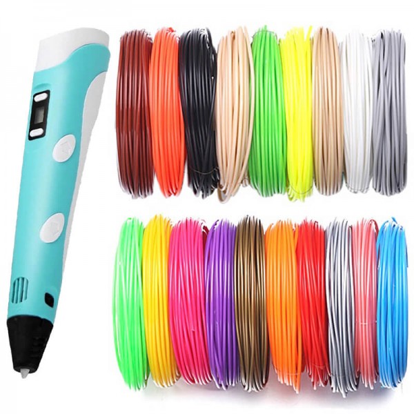 3D Pen RP-100B Στυλό Τρισδιάστατης Εκτύπωσης Σετ με 20 τμχ Νήμα PLA των 10 Μέτρων