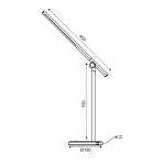 Aca SF1816LEDS Φωτιστικό Πορτατίφ Led Αφής Ασημί Degas