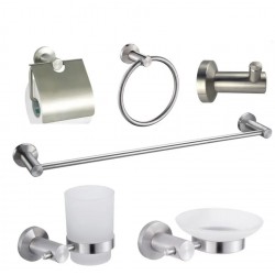 Aξεσουάρ μπάνιου Σετ 6 τεμαχίων Χρώμιο Ματ SUS-4037 