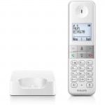 Philips D4701W/GRS Λευκό (Ελληνικό Μενού) Ασύρματο Τηλέφωνο με 50 Διπλές Μνήμες