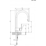 Armando Vicario Base 15780-100 Μπαταρία Κουζίνας με Συρόμενο Ντους ΧΡΩΜΙΟ