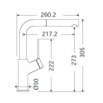 Armando Vicario Piza 22580-100 Μπαταρία Κουζίνας με Αποσπώμενο Ντους