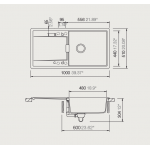 Schock Mono 15100-1442 Γρανιτένιος Νεροχύτης 100x51cm SILVERSTONE