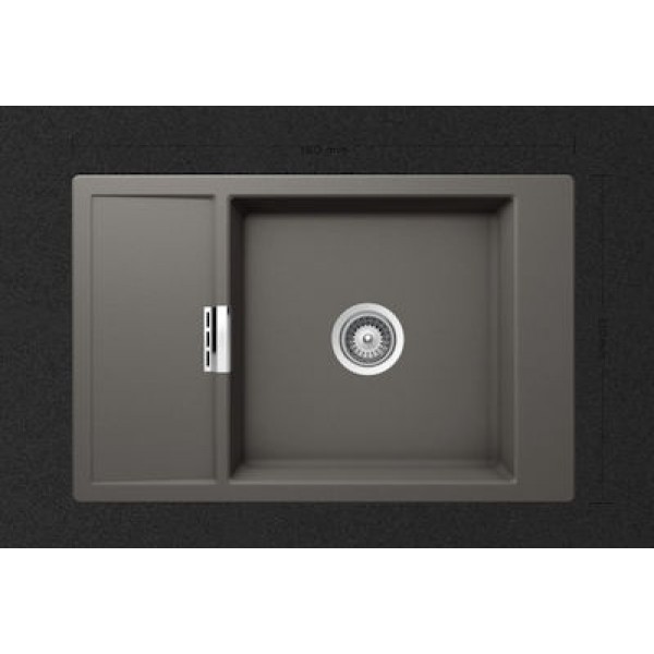 Schock Cristadur Mono 15180-1442 Ένθετος Νεροχύτης Γρανίτης 78x51cm SILVERSTONE