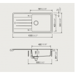 Schock Cristalite Element 31100-1401 Νεροχύτης Ένθετος 100x51 Nero