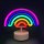 Aca F04003303 Επιτραπέζιο Διακοσμητικό Φωτιστικό Ουράνιο Τόξο με Φωτισμό RGB Neon Μπαταρίας 