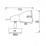 Aca MC542NM Φωτιστικό Σποτ Νίκελ Kamet