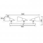 Aca MC542NM3 Φωτιστικό Σποτ Μπάρα ΙΙI Νίκελ Kamet