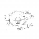 Aca MC542NM3E Φωτιστικό Σποτ ΙΙI Νίκελ Kamet