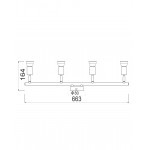 Aca MC634BK4 Φωτιστικό Σποτ IIII Μαύρο Trinity