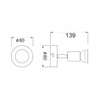 Aca MC634PB1 Φωτιστικό Σποτ Χρυσό Trinity