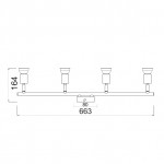 Aca MC634PB4 Φωτιστικό Σποτ ΙΙΙΙ Χρυσό Trinity