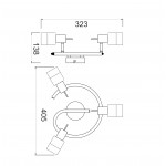 Aca MC6563G Φωτιστικό Σποτ ΙΙΙ Νίκελ Platinum