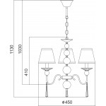 Aca AD90043D Φωτιστικό Οροφής Πολυέλαιος Ασημί Evita